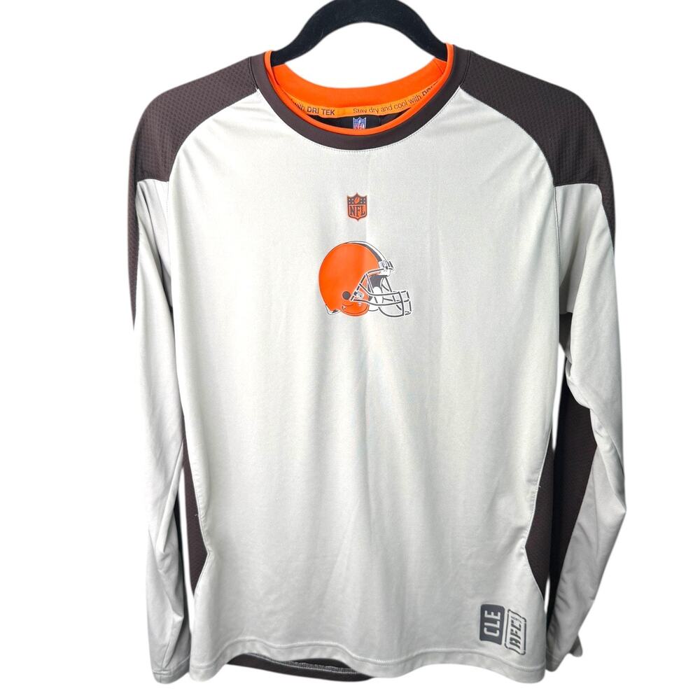 Cleveland Browns NFL Apparel~Nike Youth XL (18) Dri-Fit, Long Sleeve T-Shirt EUC